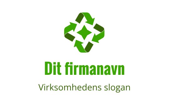 Moderne grønn logo med sammenflettede piler og en diamantform