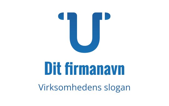 Moderne blå logo med en stilisert bokstav U