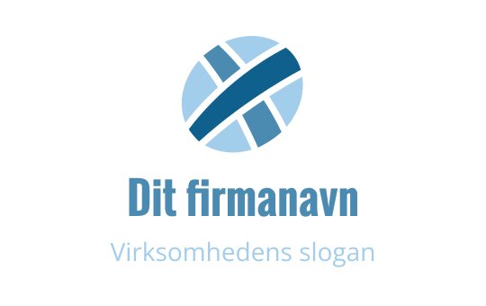 Moderne blå og lyseblå sirkulær logo med skjærende linjer