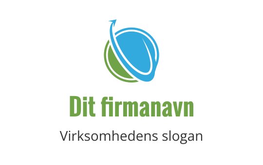 Moderne globus logo design med blå og grønne elementer