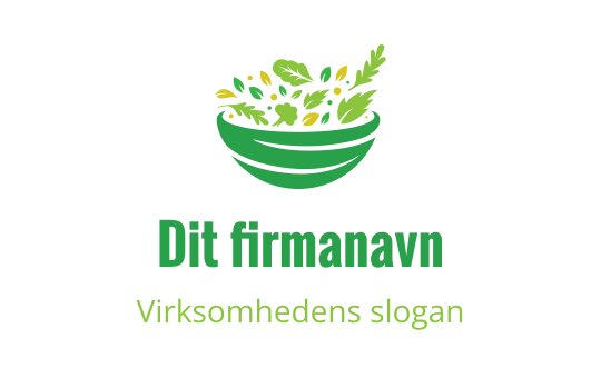 Moderne grønn bolllogo med livlige blader og urter