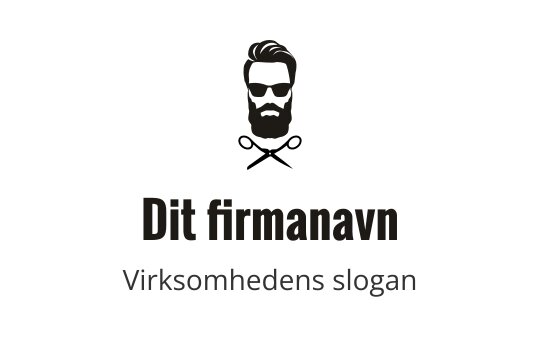 Stilig logo med en skjeggete mann med solbriller