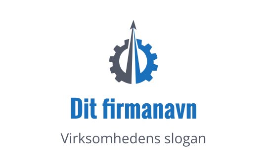 Moderne logo design med et tannhjul og kompass i blått og grått