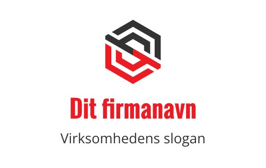 Moderne geometrisk logo design med sammenflettede former i rødt og svart