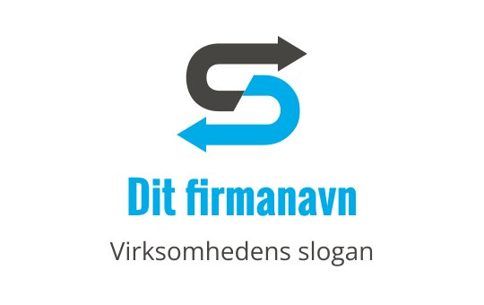 Moderne logo design med en stilisert bokstav S med piler i blått og grått