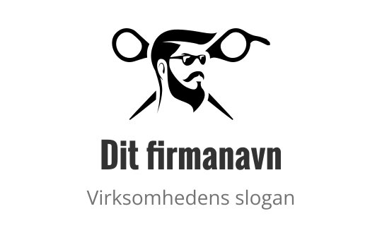 Fet logo design med stilisert tekst og moderne typografi