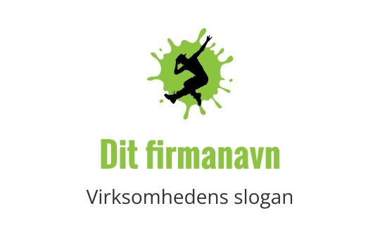 Dynamisk grønn sprut logo design med silhuett av en danser