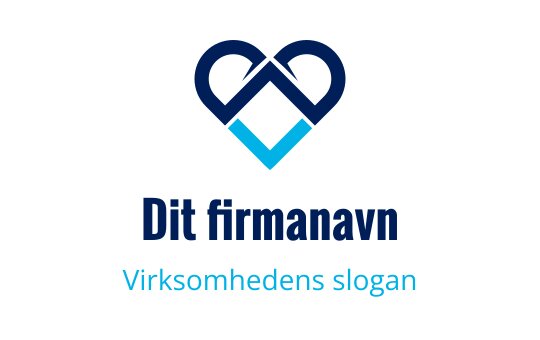 Moderne hjerte logo design med sammenflettede former i blått og teal