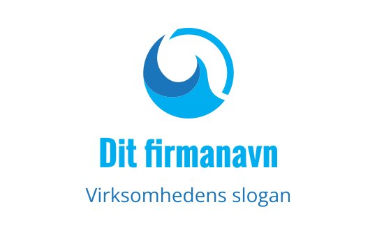 Moderne blå bølge logo design med sirkulære elementer