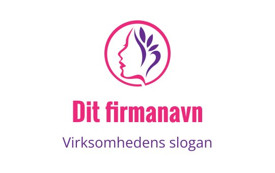 Elegant logo design med en profil silhuett og blomster elementer