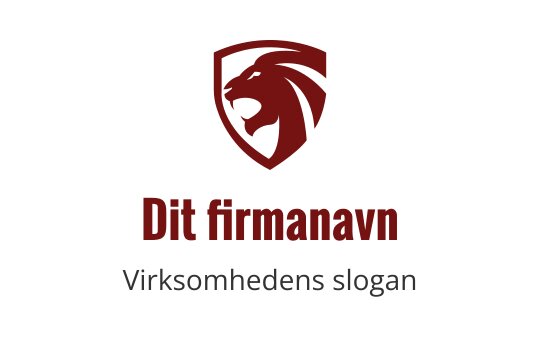 Burgunderfarget logo med en stilisert løve, som representerer styrke og mot i tigerindustrien.
