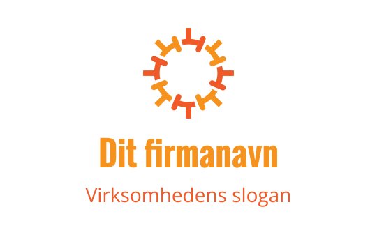 Fargerik sirkulær logo med sammenflettede former i oransje og gult