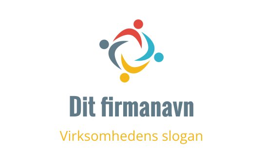 Fargerik logo design med sammenkoblede figurer i et sirkulært mønster
