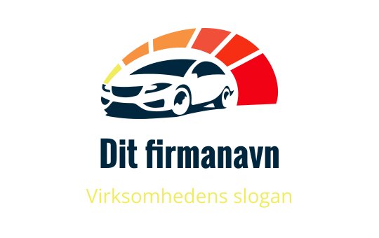 Moderne bil logo design med en fargerik hastighetsmålerbue over