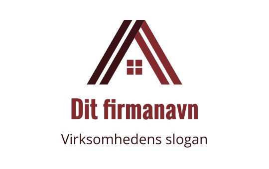 Moderne huslogo med trekantet tak og vindu