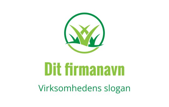 Moderne grønn logo med stiliserte gress-elementer i sirkulær form