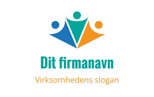 Fargerik logo med tre abstrakte figurer og en trekantform